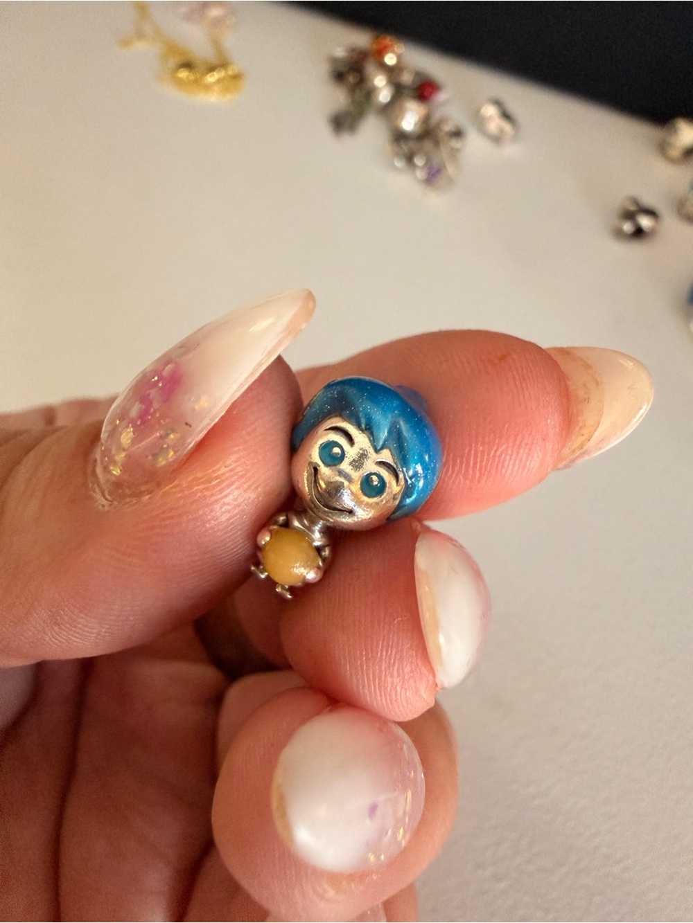 Pandora x Disney glow in the dark JOY from inside out Charm